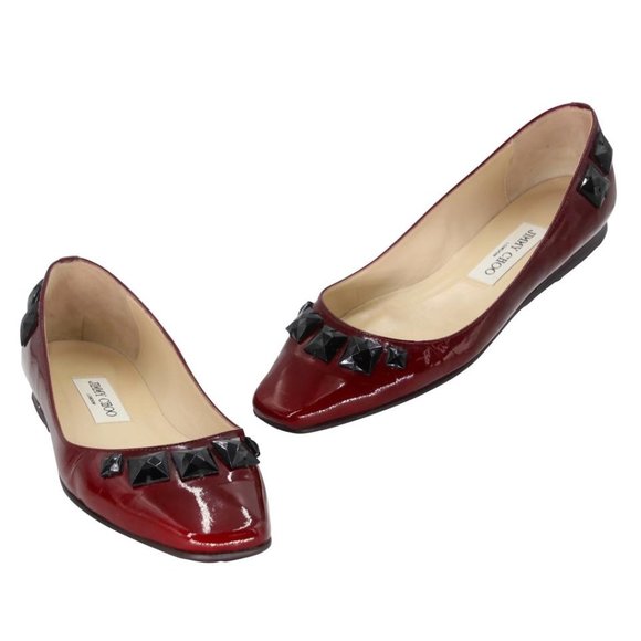 Jimmy Choo Shoes Jimmy Choo Embellished 375 Patent Leather Watson Flats Jc503n048 Poshmark